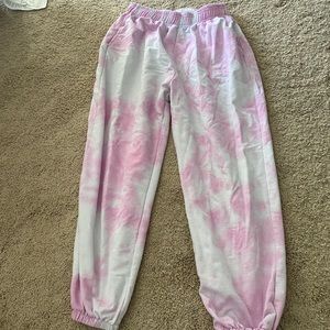 Pink tie dye sweatpants